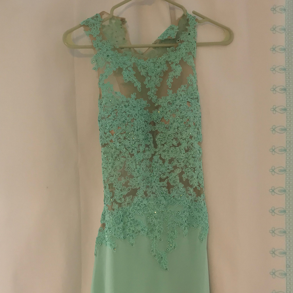 Madison James Lace Bodice Prom Dress